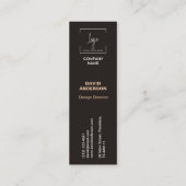Minimalistisch elegant Logo interieurontwerp Mini Visitekaartje (Achterkant)