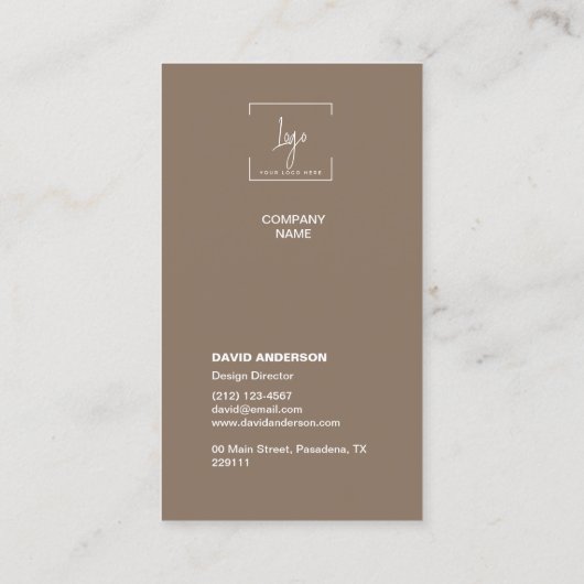 Minimalistisch elegant Logo interieurontwerp Visitekaartje (Achterkant)