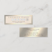 Minimalistisch, elegant luxe helderheid klantenkaartje (Voorkant / Achterkant)