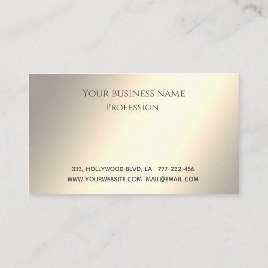 Minimalistisch, elegant luxe helderheid klantenkaartje (Achterkant)