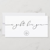 Minimalistisch Elegant met Logo Cadeaubon (Voorkant)