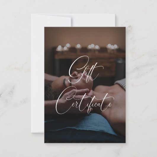 Minimalistisch Elegant met Logo Cadeaubon Bedankkaart (Voorkant)