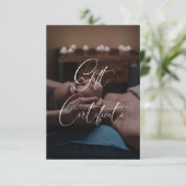 Minimalistisch Elegant met Logo Cadeaubon Bedankkaart (Staand voorkant)