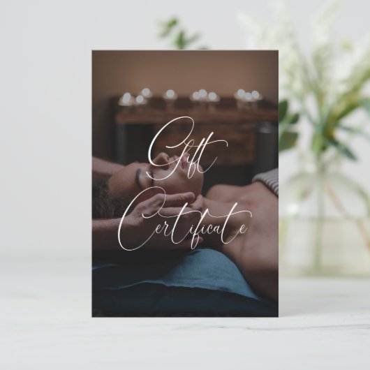 Minimalistisch Elegant met Logo Cadeaubon Bedankkaart (Staand voorkant)