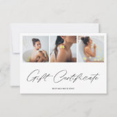 Minimalistisch Elegant met Logo Cadeaubon Bedankkaart (Voorkant)