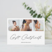 Minimalistisch Elegant met Logo Cadeaubon Bedankkaart (Staand voorkant)