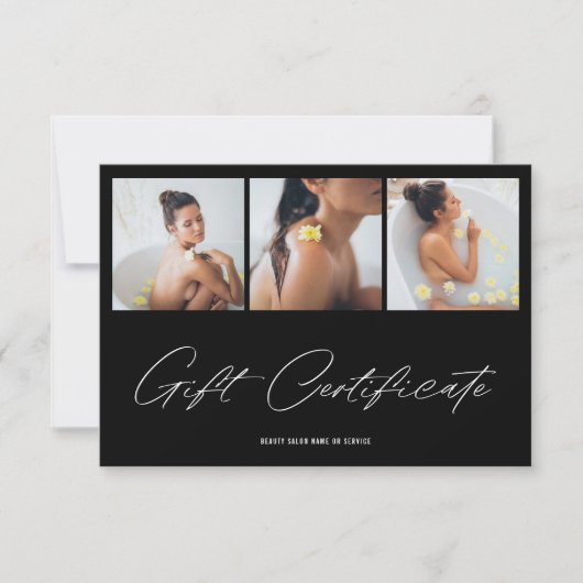 Minimalistisch Elegant met Logo Cadeaubon Bedankkaart (Voorkant)