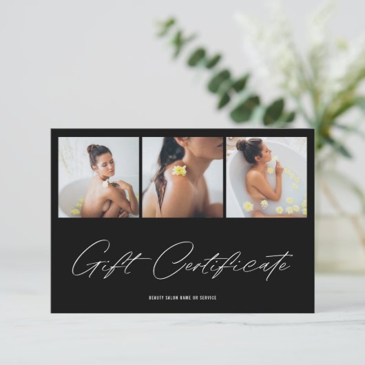 Minimalistisch Elegant met Logo Cadeaubon Bedankkaart (Staand voorkant)