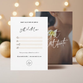 Minimalistisch Elegant met Logo Cadeaubon Bedankkaart