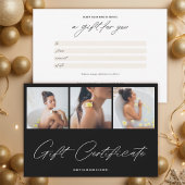 Minimalistisch Elegant met Logo Cadeaubon Bedankkaart