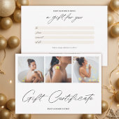 Minimalistisch Elegant met Logo Cadeaubon Bedankkaart