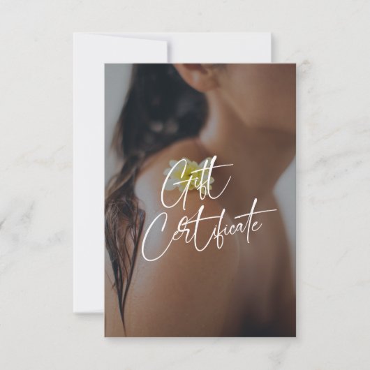 Minimalistisch Elegant met Logo Cadeaubon Bedankkaart (Voorkant)