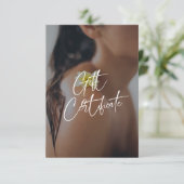 Minimalistisch Elegant met Logo Cadeaubon Bedankkaart (Staand voorkant)