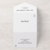 💍 Minimalistisch Elegant met QR code All In One Uitnodiging (Buitenkant)