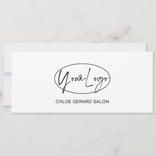 Minimalistisch Elegant Minimaal Modern Cadeaubon (Achterkant)