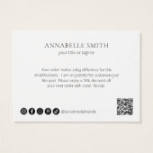 Minimalistisch Elegant Modern Business Bedankt Visitekaartje (Achterkant)