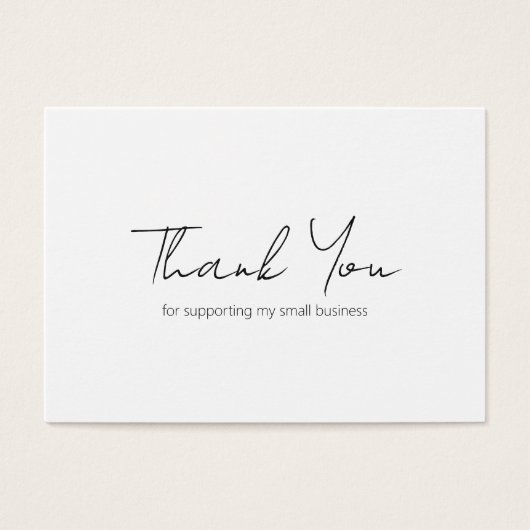Minimalistisch Elegant Modern Business Bedankt Visitekaartje (Voorkant)