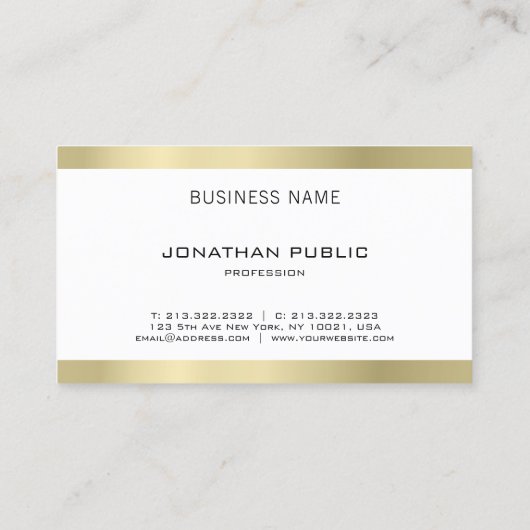 Minimalistisch elegant modern design met hoge tone visitekaartje (Achterkant)