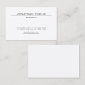 Minimalistisch elegant modern design met hoge tone visitekaartje (Voorkant / Achterkant)