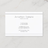Minimalistisch elegant, modern, eenvoudig bovenaan visitekaartje (Achterkant)