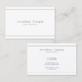 Minimalistisch elegant, modern, eenvoudig bovenaan visitekaartje (Voorkant / Achterkant)