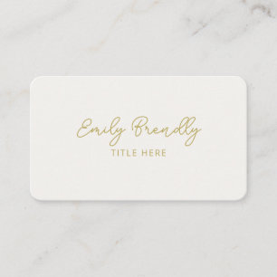 Minimalistisch Elegant Modern Goud Ivoor Visitekaa Visitekaartje