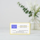 Minimalistisch Elegant modern Logo Shiny Gold Lijs Visitekaartje (Staand voorkant)