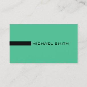 Minimalistisch Elegant Modern Ocean Green en Black Visitekaartje