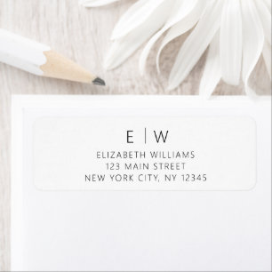 Minimalistisch Elegant Modern Retouradreslabel Etiket