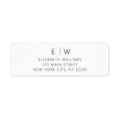 Minimalistisch Elegant Modern Retouradreslabel Etiket (Voorkant)