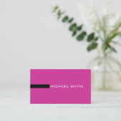 Minimalistisch Elegant Modern Royal Fuchsia en Bla Visitekaartje (Staand voorkant)