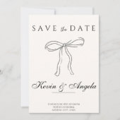 Minimalistisch Elegant Modern Save the date Weddin Kaart (Voorkant)