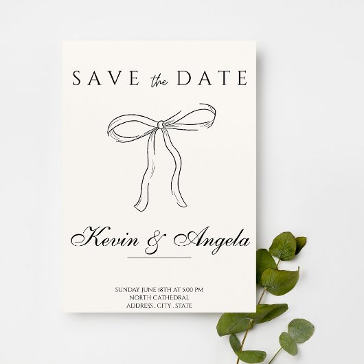 Minimalistisch Elegant Modern Save the date Weddin Kaart
