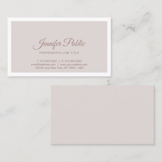 Minimalistisch Elegant Modern Script Calligraphy P Visitekaartje (Voorkant / Achterkant)