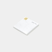 Minimalistisch Elegant modern Sjabloon goud en mar Post-it® Notes (Schuin)