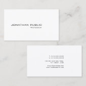 Minimalistisch Elegant Modern Smooth Trendy Plain Visitekaartje (Voorkant / Achterkant)
