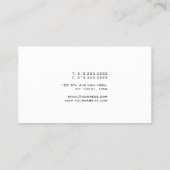 Minimalistisch Elegant Modern Smooth Trendy Plain Visitekaartje (Achterkant)
