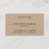 Minimalistisch elegant modern trendy bruin kraftpa visitekaartje (Voorkant)