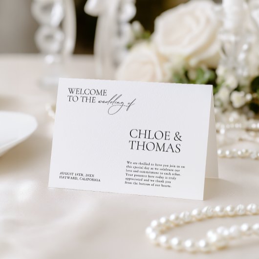 Minimalistisch Elegant Modern Wedding Ceremony Pro Programma