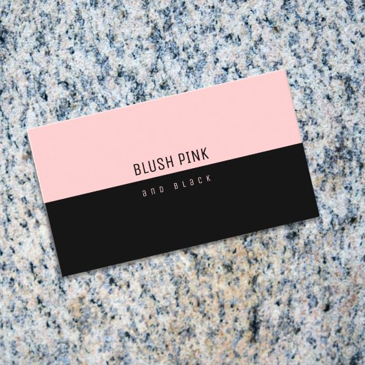 Minimalistisch Elegant Modern zwart | blush pink Visitekaartje