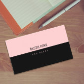 Minimalistisch Elegant Modern zwart | blush pink Visitekaartje