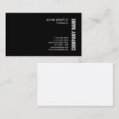 Minimalistisch elegant modern, zwart laagje visitekaartje (Voorkant / Achterkant)