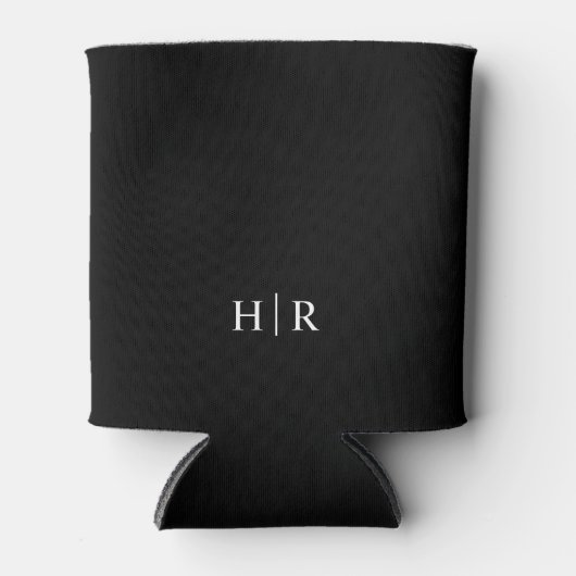 Minimalistisch Elegant Monogram Blikjeskoeler (Voorkant)