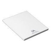 Minimalistisch Elegant Monogram Donkerblauw Stijlv Notitieblok (Schuin)