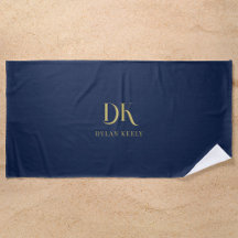 Minimalistisch Elegant Monogram Donkerblauw Stijlv