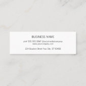 Minimalistisch Elegant Monogram Mini Visitekaartje (Achterkant)