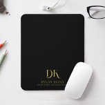 Minimalistisch Elegant Monogram Modern Zwart Stijl Muismat<br><div class="desc">De Custom Minimalist Elegant Monogram Modern Black Gold stijlvolle Muismat is een luxe en verfijnde aanvulling op uw werkruimte.</div>