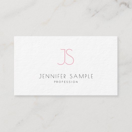 Minimalistisch Elegant Monogram Professionele Luxe Visitekaartje (Voorkant)
