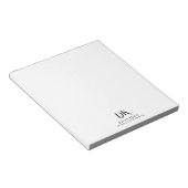 Minimalistisch Elegant Monogram Zwart Modern Stijl Notitieblok (Schuin)