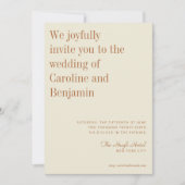 Minimalistisch elegant-mosterd-roam Moderne bruilo Kaart (Voorkant)